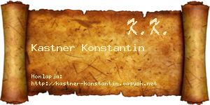 Kastner Konstantin névjegykártya